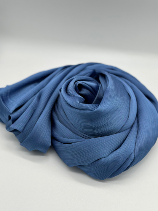 Sky - Crinkle Satin Hijab