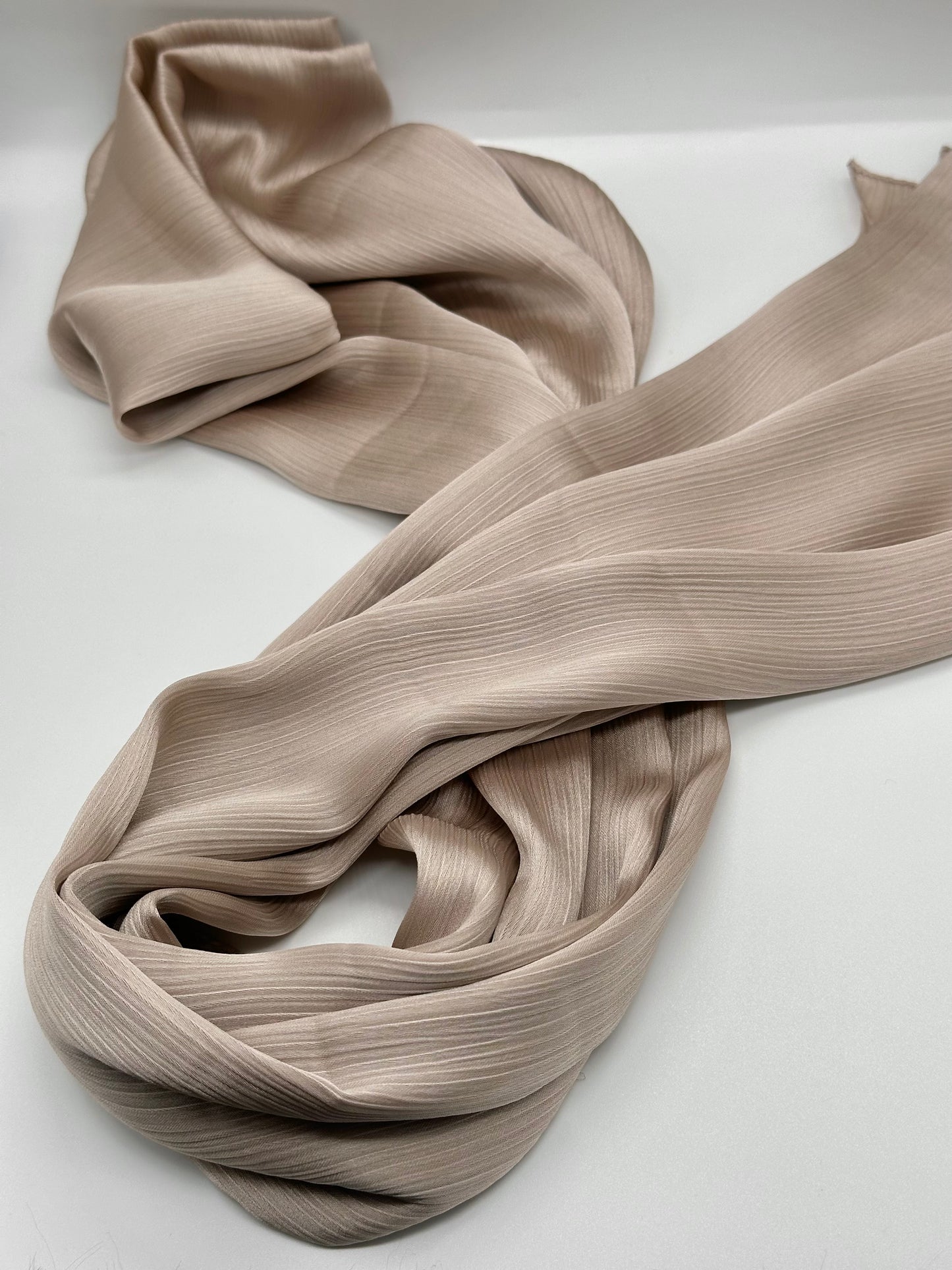 Champagne - Crinkle Satin Hijab