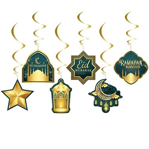 6 Pcs Pendant Ornament Eid Mubarak