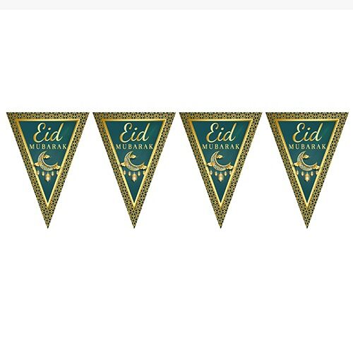 Triangular Pennant Eid Mubarak