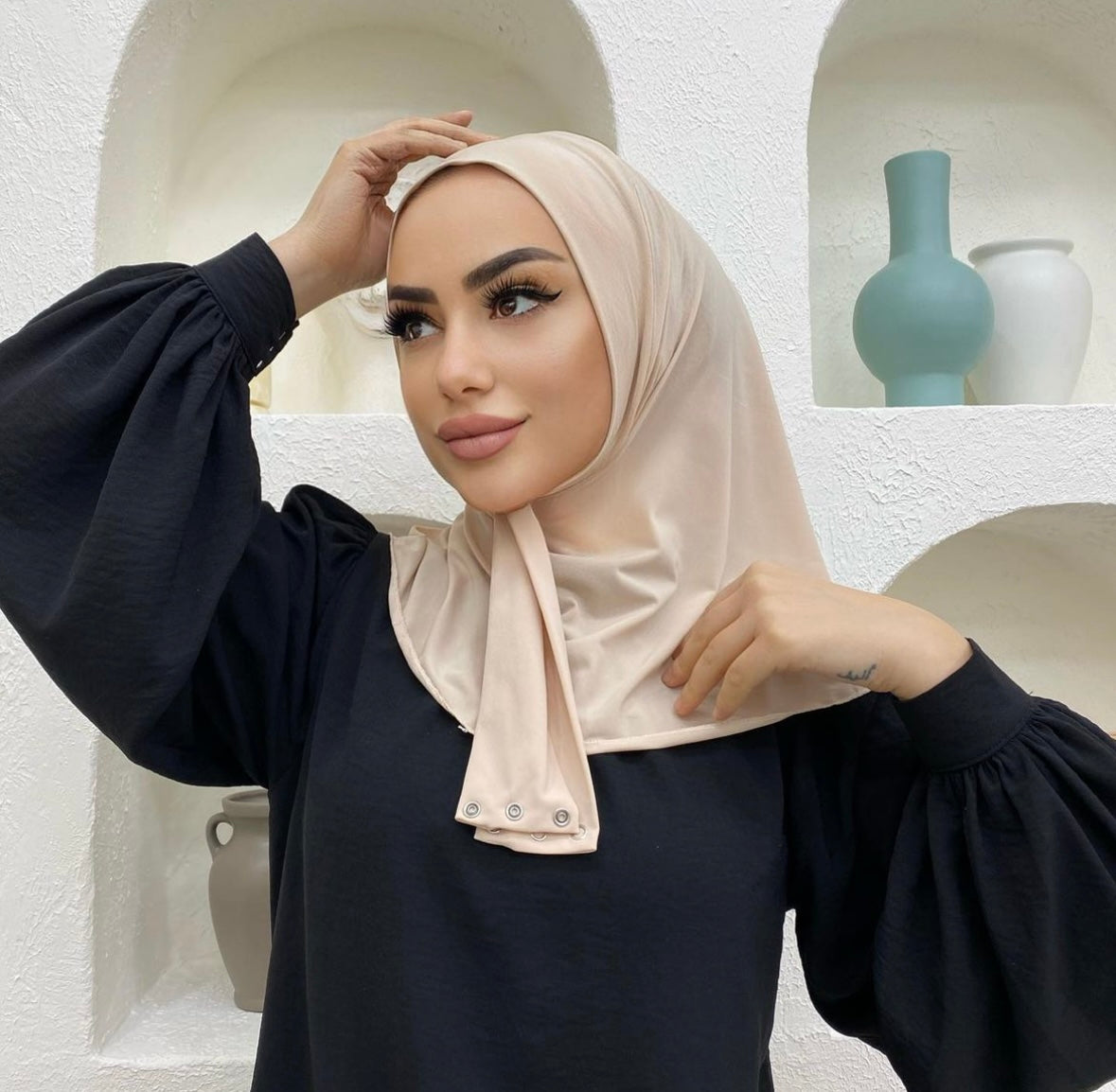 Easy Hijab Beige - Pratik Hijab Bej